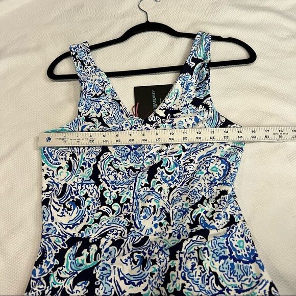 Cynthia Rowley White Blue Print Sun Dress - Picture 4 of 10